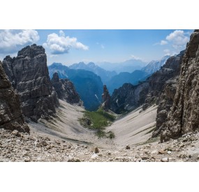 The Campanile di Val Montanaia, seen from Forcella Montanaia