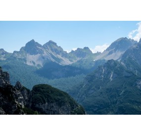 La vista verso la Val di Brica e Campuros