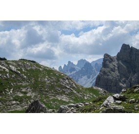 glacial moraine remains in the high Monfalcon di Forni valley