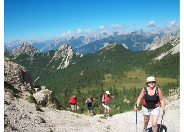 Arriving at Forcella Val di Brica