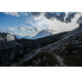 Il sole tramonta alla fine del nostro giro delle Tre Cime di Lavaredo